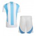 Argentinien Fußballbekleidung Heimtrikot Kinder Copa America 2024 Kurzarm (+ kurze hosen)